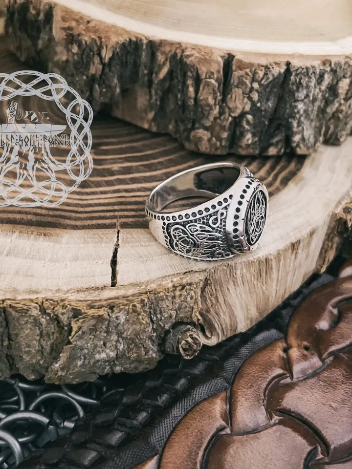 Berserker Ring, Bear Paw Ring, Impress of Veles Ring, Sterling Silver Viking Ring, Warding Veles Ring, Viking jewelry