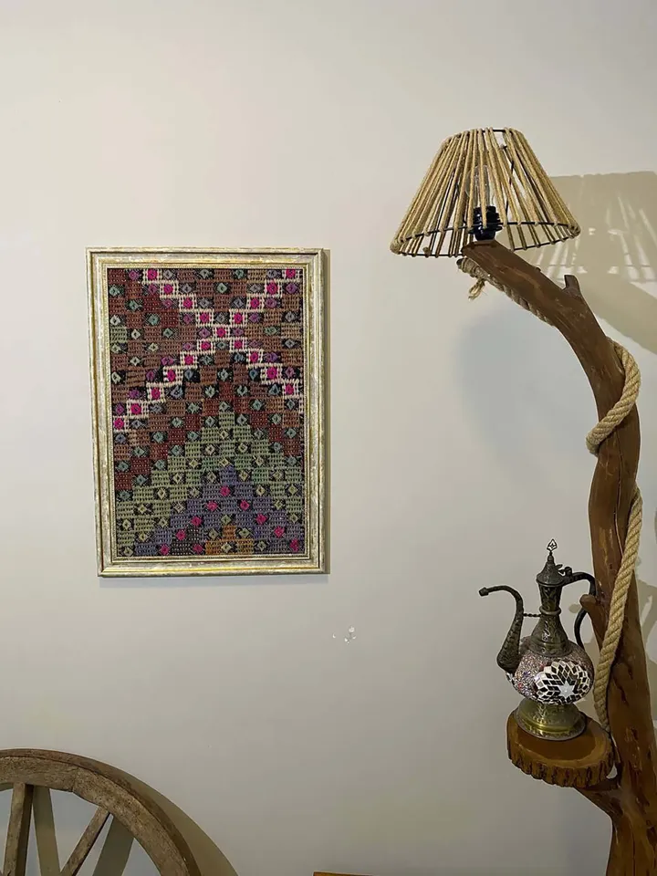Vintage wall kilim art, unique hand-woven woolen kilim on the wall, home decor , 50x70 cm