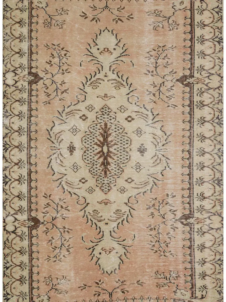 Bring the Beauty of Turkish Artistry into Your Home with this Natural Hand-Woven Turkish Rug