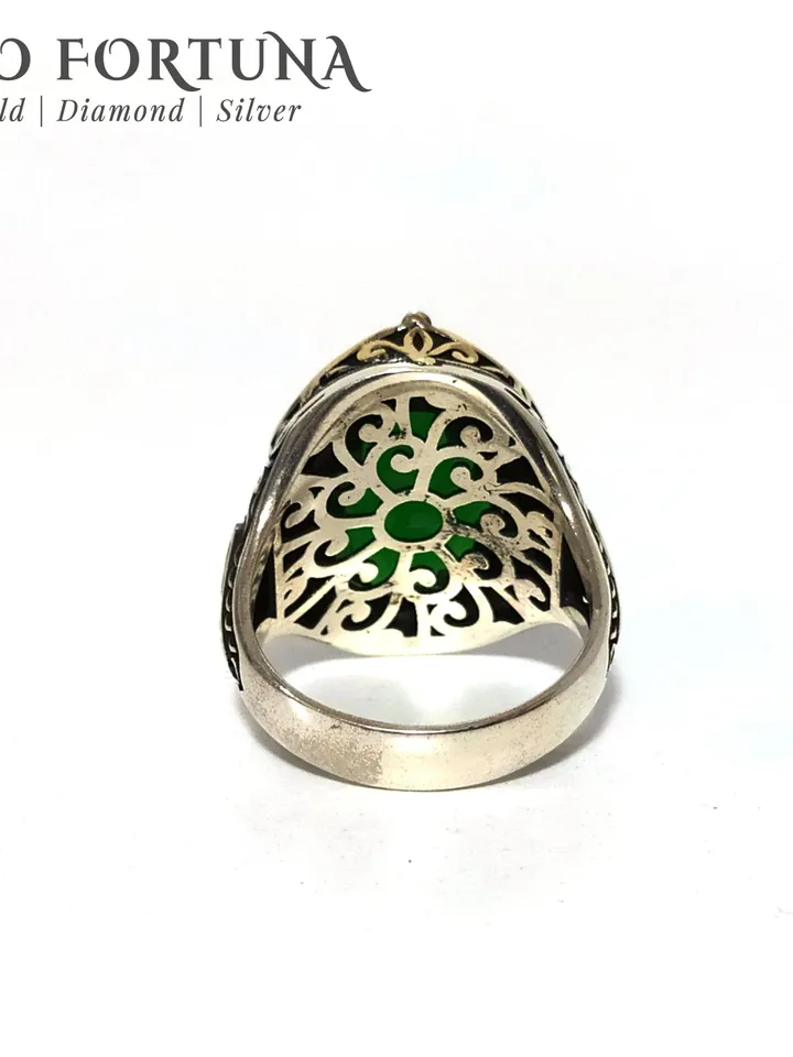 Mens Handmade Ring, Turkish Handmade Silver Men Ring, Ottoman Mens Ring, Man Ring, Gift for Him, 925k Sterling Silver Ring