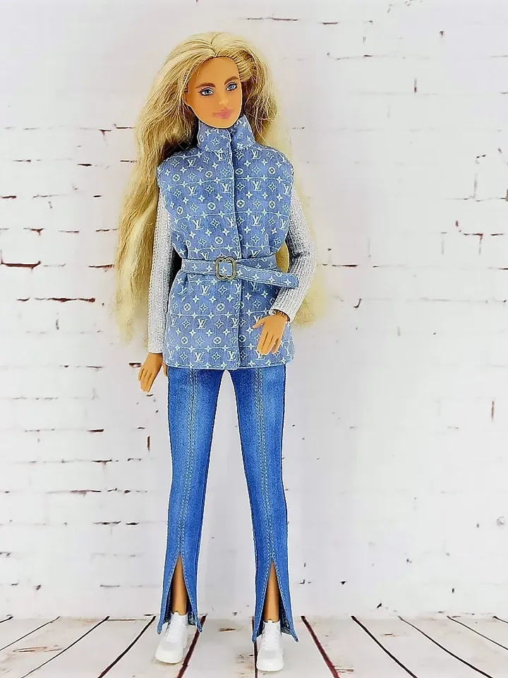 Quilted vest for tall Barbie, also for other dolls of similar size