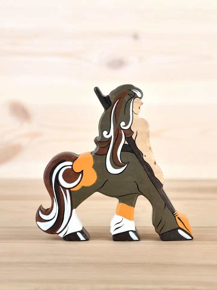 Wooden Centaur figurine Greek mythology