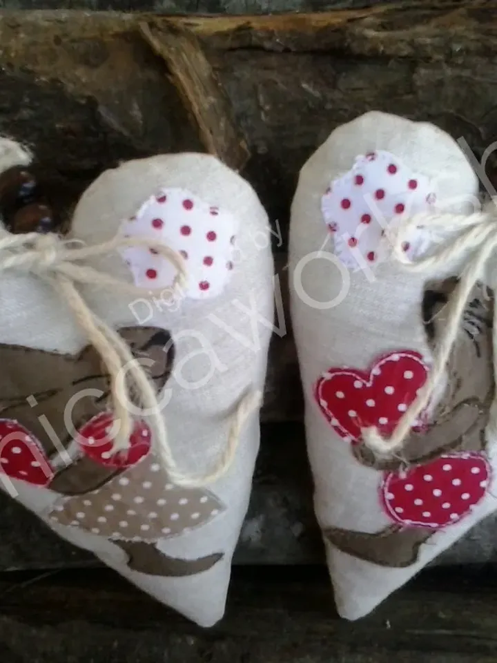 ITH 2 Cuore  con coniglietti in Applique - Ricamo a macchina - Download Digitale
