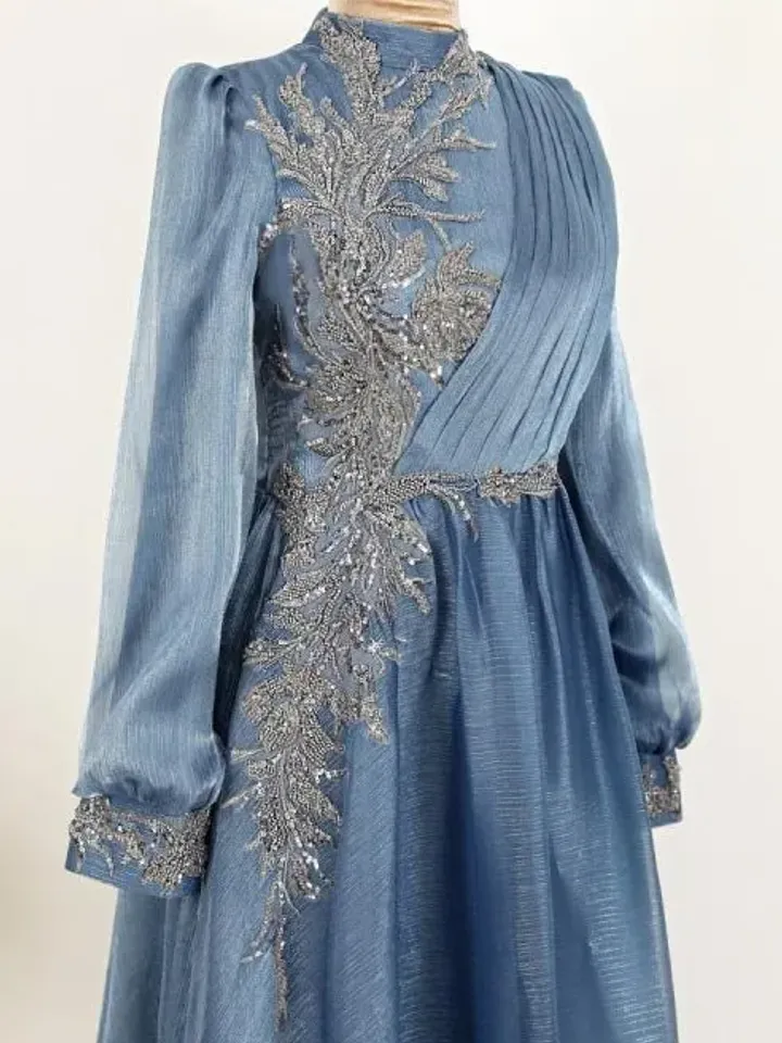 AHUNARE HIJAB - Wedding Dress, Muslim Evening Gown, Nikah, Islamic Wedding, Engagement, Bridesmaid,