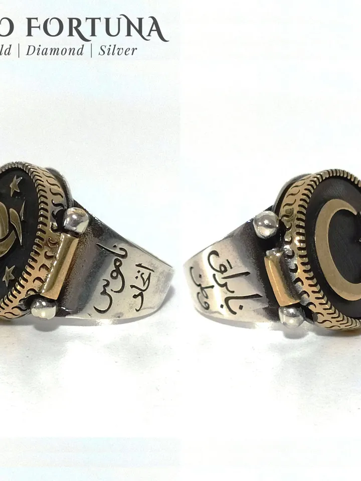 Mens Handmade Ring, Turkish Handmade Silver Men Ring, Ottoman Mens Ring, Onyx Men Ring, Gift for Him, 925k Sterling Silver