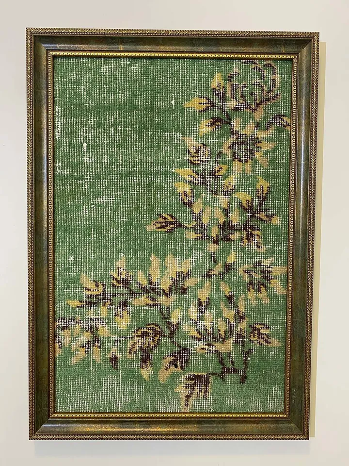 Exquisite Vintage Wall Kilim Art - Unique Hand-Woven Woolen Masterpiece for Home Decor - 50x70 cm