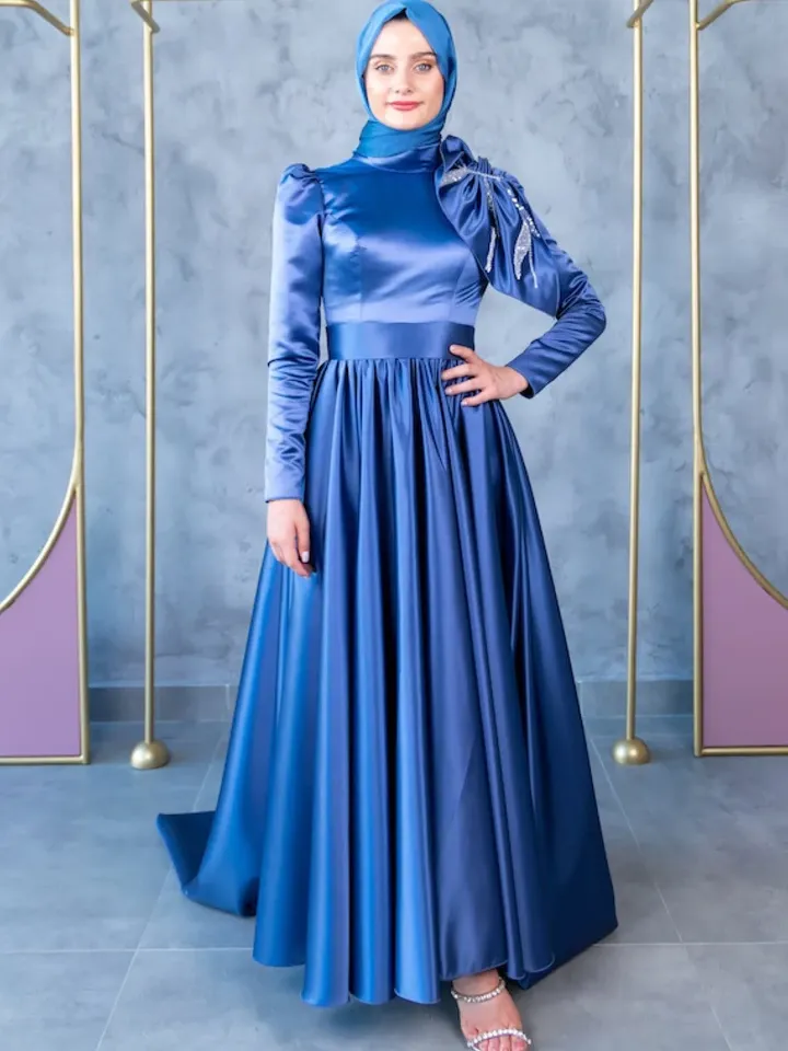AHUNARE HIJAB - Wedding Dress, Muslim Evening Gown, Nikah, Islamic Wedding, Engagement, Bridesmaid,