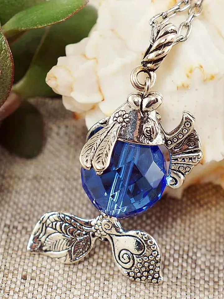 Sterling Silver Blue Opal Turtle Pendant
