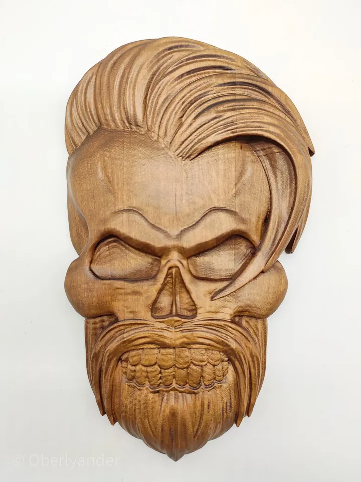 Wooden skull wall decor, Wood sugar skull, Wood tiki mask wall art, wall decor, wall panel, wooden wall panel, wooden mask, carved mask