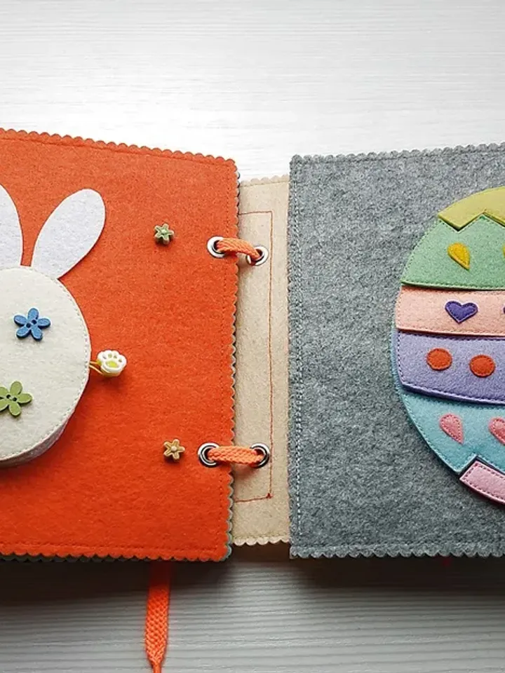 Quiet book pattern, felt pattern, felt dollhouse animals quiet book, felt sewing pattern, kids toddler toys, Easter gift