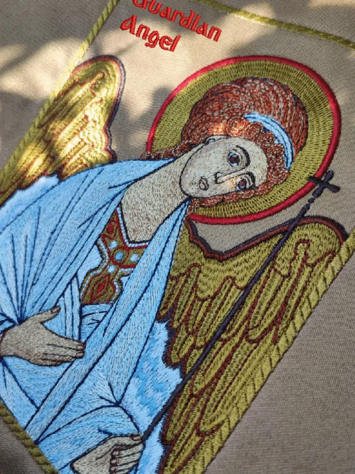 Guardian Angel machine embroidery design