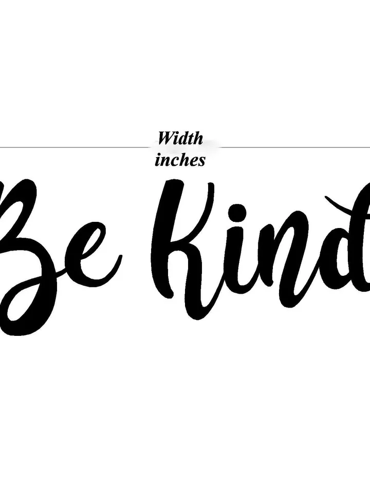 Be Kind Metal Wall Sign, Be Kind Calligraphy Sign, Southern Be Kind Decor, Positive Word Decor