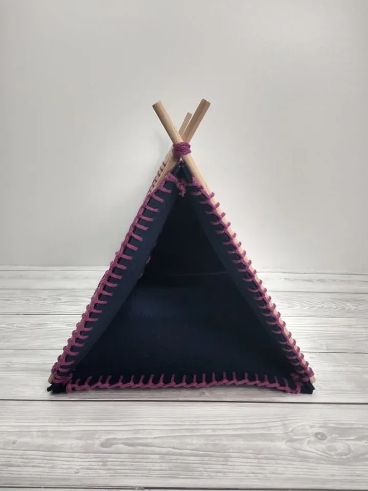 Guinea pig teepee, hedgehog bed,   triangular pet house, bunny teepee bed, pet teepee, guinea pig house, felt guinea bed