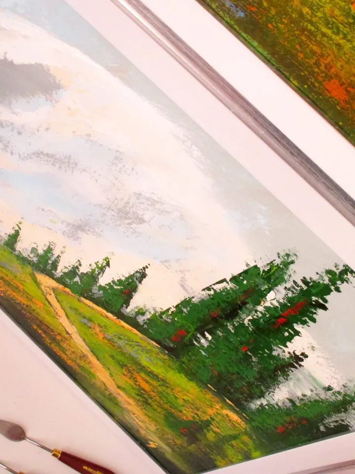 Mount Rainier Painting "SUMMER SNOW ON Mt RAINIER" Painting on Canvas Original Art by "Walperion Paintings"