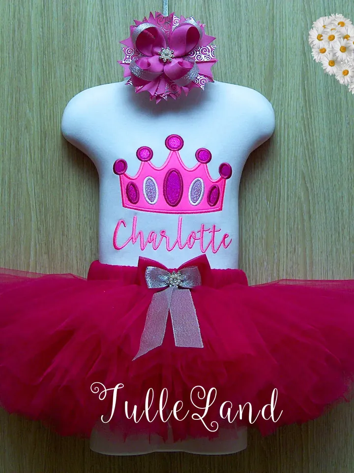 Princess Crown Tiara foe Girl Design Applique for Machine Embroidery