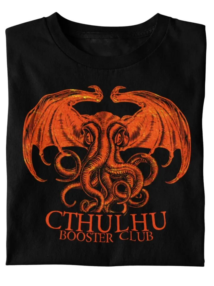 Cthulhu Booster Club T-Shirt | H.P. Lovecraft Unisex Tshirt, Lovecraftian Horror Tentacle Monster, Kraken Tentacle Tee, Occult Fashion Top
