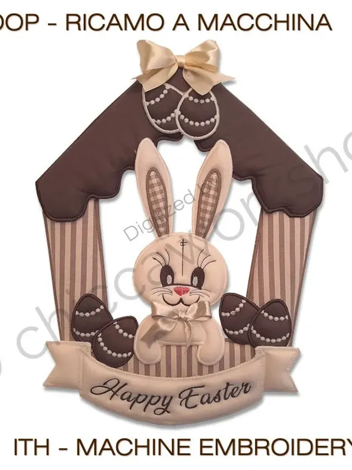 ITH Fuoriporta di Pasqua - Ricamo a macchina con tutorial