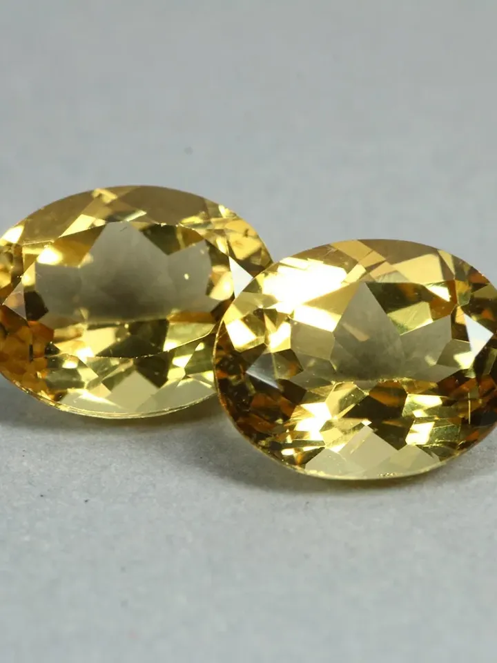 5.24 CT Eye-Catching Fire Unheated 100% Natural Golden Yellow Beryl From Brazil Pair