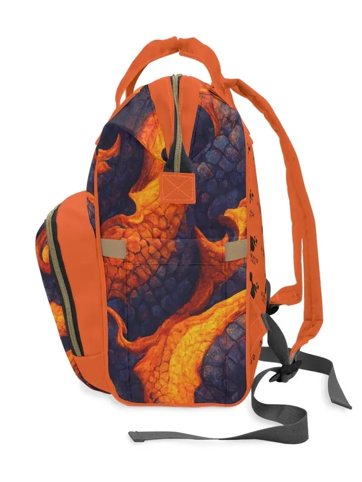 Dragon Scale TTRPG Backpack | Tabletop Roleplaying Game Bag, LARP Backpack, Bag of Holding, Wargaming Organizer, DnD Dice, Bag of Holding