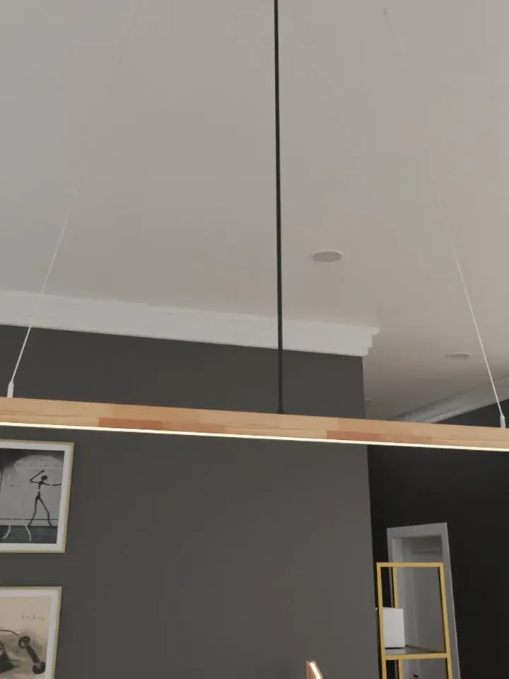 Wooden LED pendant light, wood chandelier