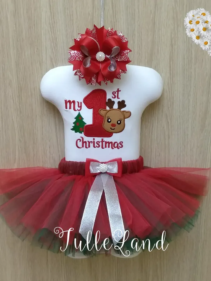 My first Christmas Deer Design applique for Machine Embroidery