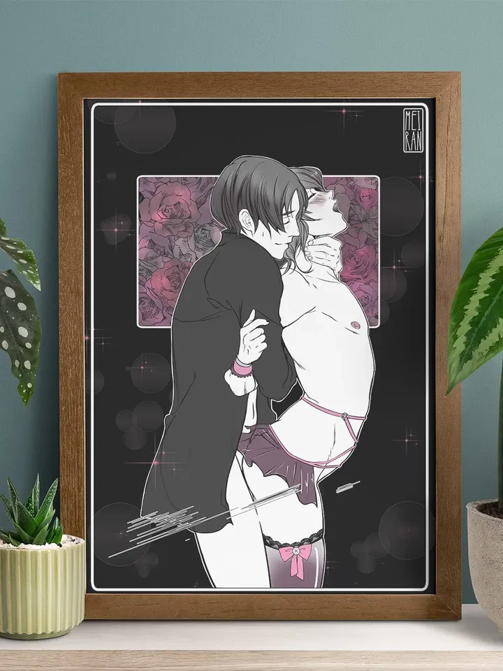 Breathless | KiNKtober Boyslove 2020 Druck/Poster Matt | A4 Größe (210 x 297mm, 8,3 x 11,7 Zoll) | Yaoi | Yaoiart
