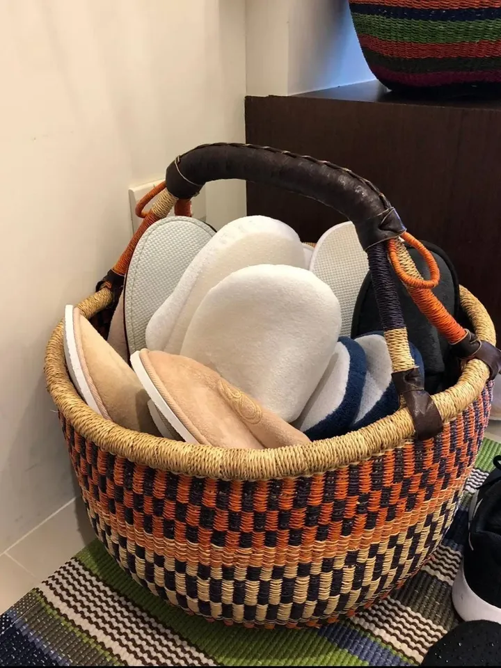 Harvest Basket, Straw Bag, Large Bolga Market Basket, Large Woven Basket, Thank you Gift Basket, Straw Tote Bag, Fruit Basket