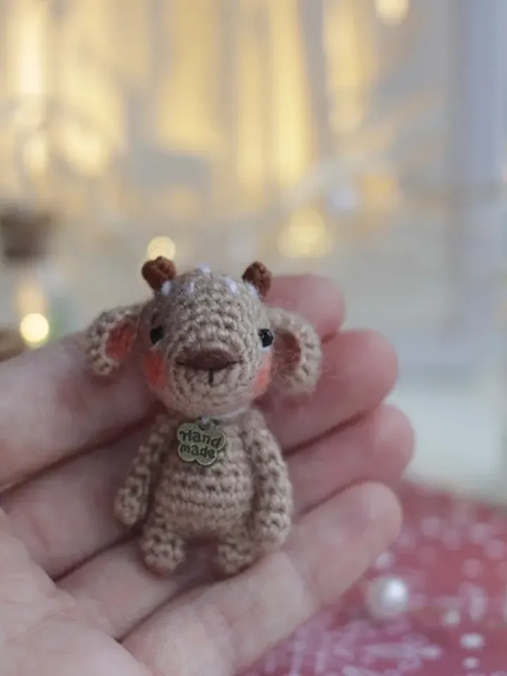 Reindeer Christmas miniature decor holiday shelf sitter plush festive deer cute gift for mom, grandmother, sister