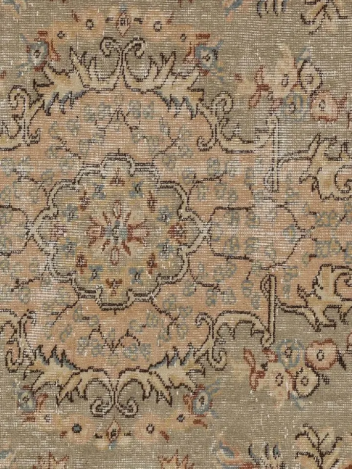 BohoOushak: Natural Turkish Rug for a Bohemian Home Decor, Boho Carpet Style, 188x293cm.