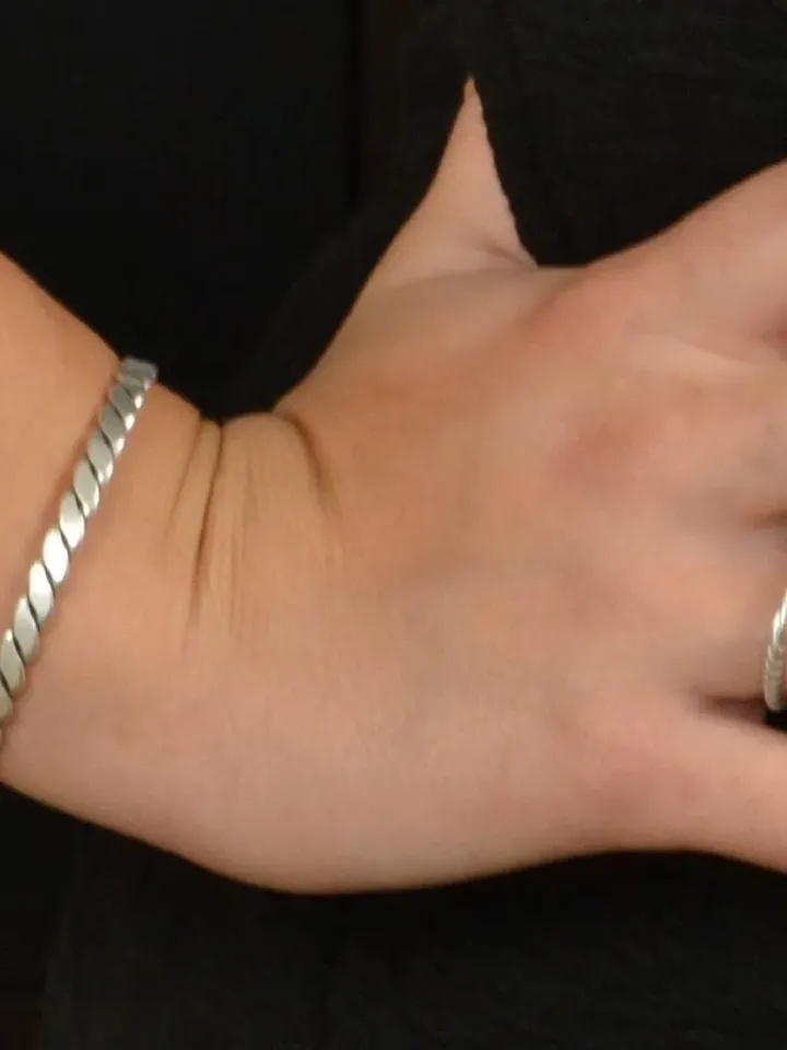 Twisted Rope Chain Cuff | Stacking Flat Curb Chain Bracelet | Dainty Gold or Silver Bracelet For Women | Gifts for Her/Mothers Day Gift