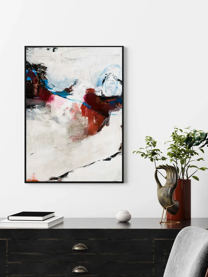 Abstract Colorful Painting Canvas, Personalize Original Abstract, Colorful Textured, Modern Fine Art Living Room Painting, Painting Gift Art