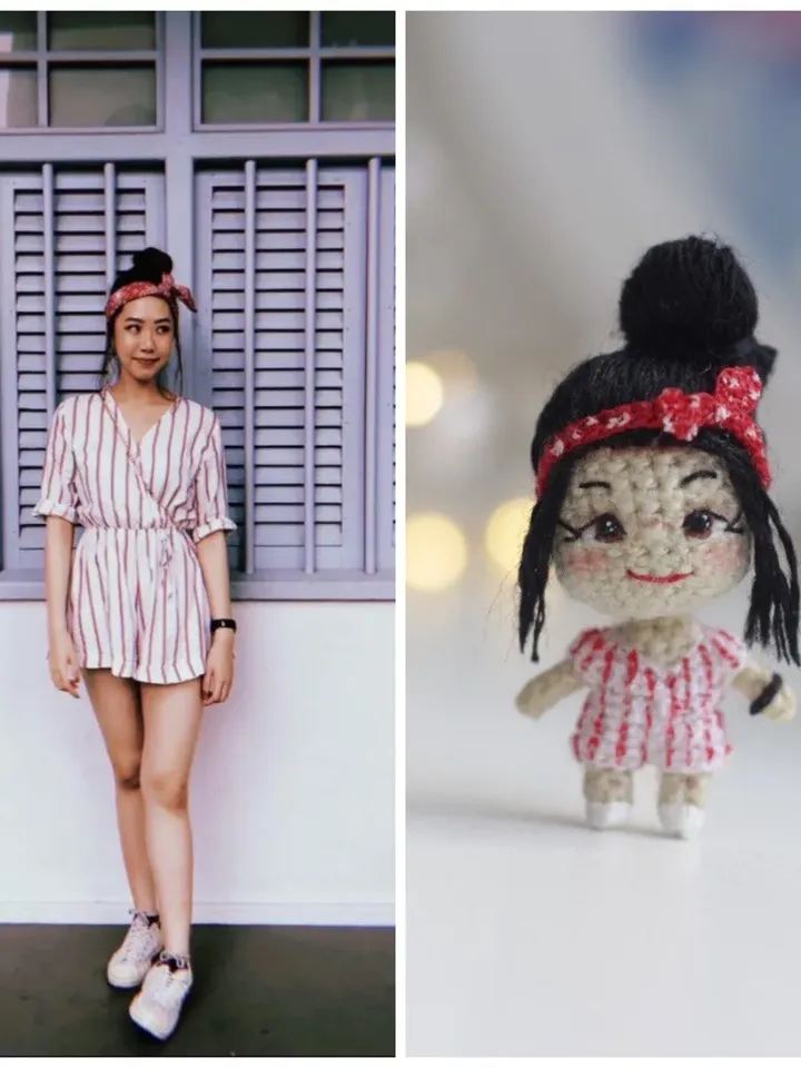 Personalized gift portrait doll dollhouse miniature custom doll look like me mini me doll best friend gift