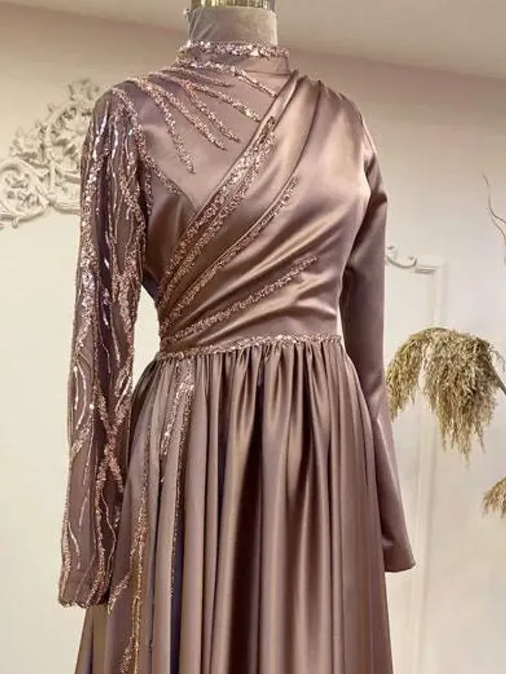 AHUNARE HIJAB - Bridesmaid Dress, Muslim Evening Dress, Nikah, Islamic Wedding, Engagement, Bridesmaid, , Prom Dresses, Long Dress,
