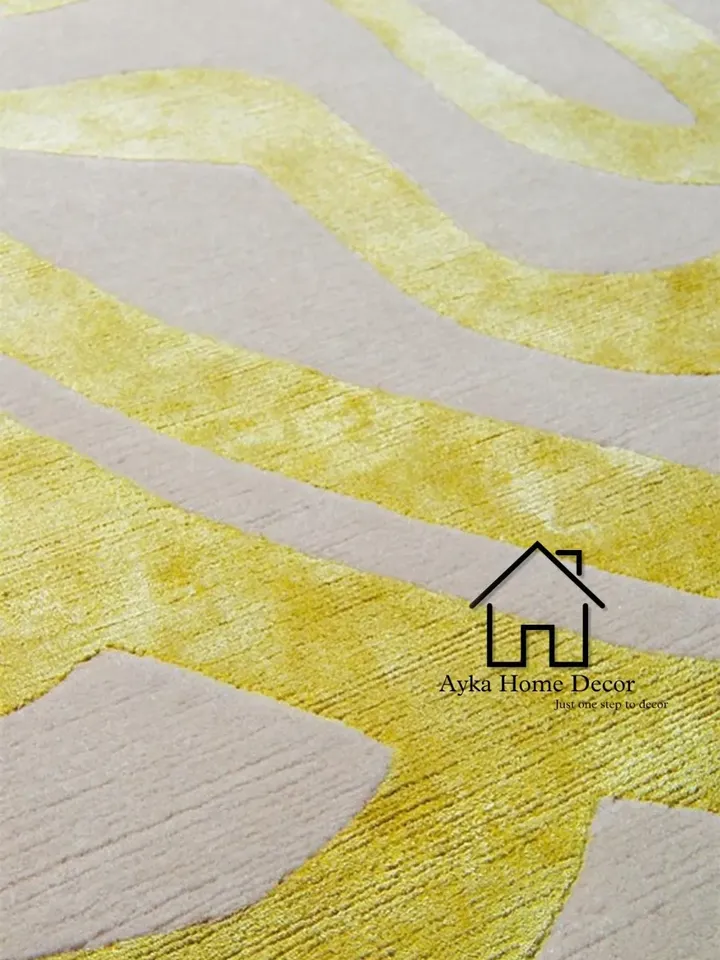 Ayka 100% Handmade Wool And Viscose Area Rug For Hall Kitchen Living Room Bed Room Bath Room Dining Room Kids Room Carpet / Christmas Gift