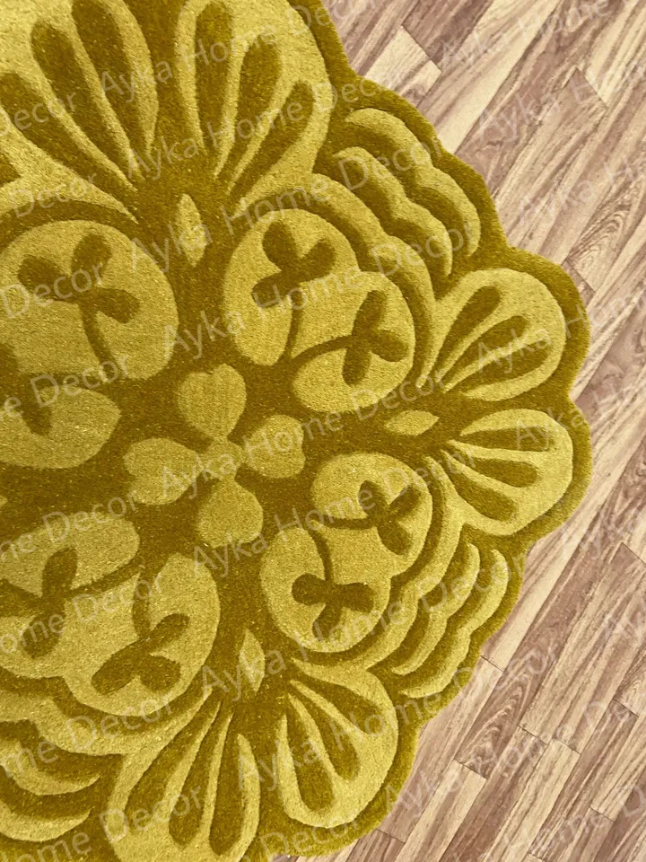 Whito Stip Woolen Handmade Area Rug For Hall Kitchen Living Room Bed Room Bath Room Dining Room Kids Room Carpet / Christmas Gift / Rugs