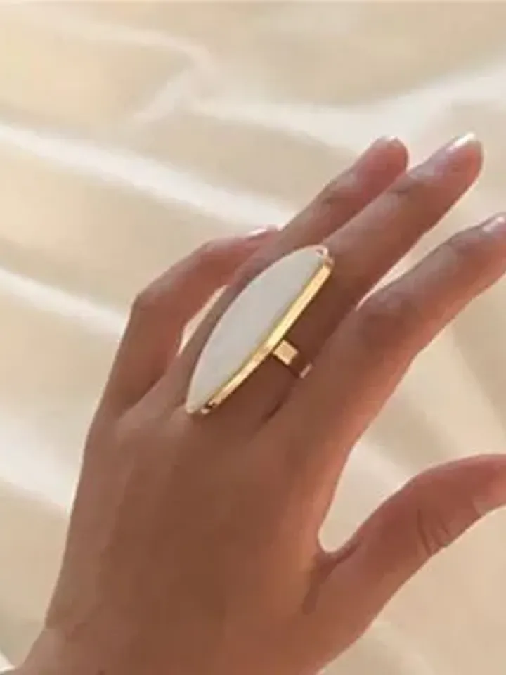 Pearl Ring, Pearl Look Ring, Big Pearl Ring, Gold Pearl Ring, Pearl Ring Gold, Adjustable Pearl Ring, gold pearl ring large stone