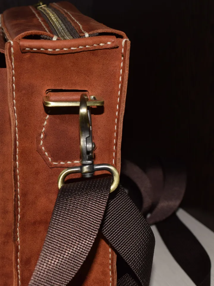 Leather Bag/Shoulder Bag/ Handmade/Crazy Horse/Men's Bag