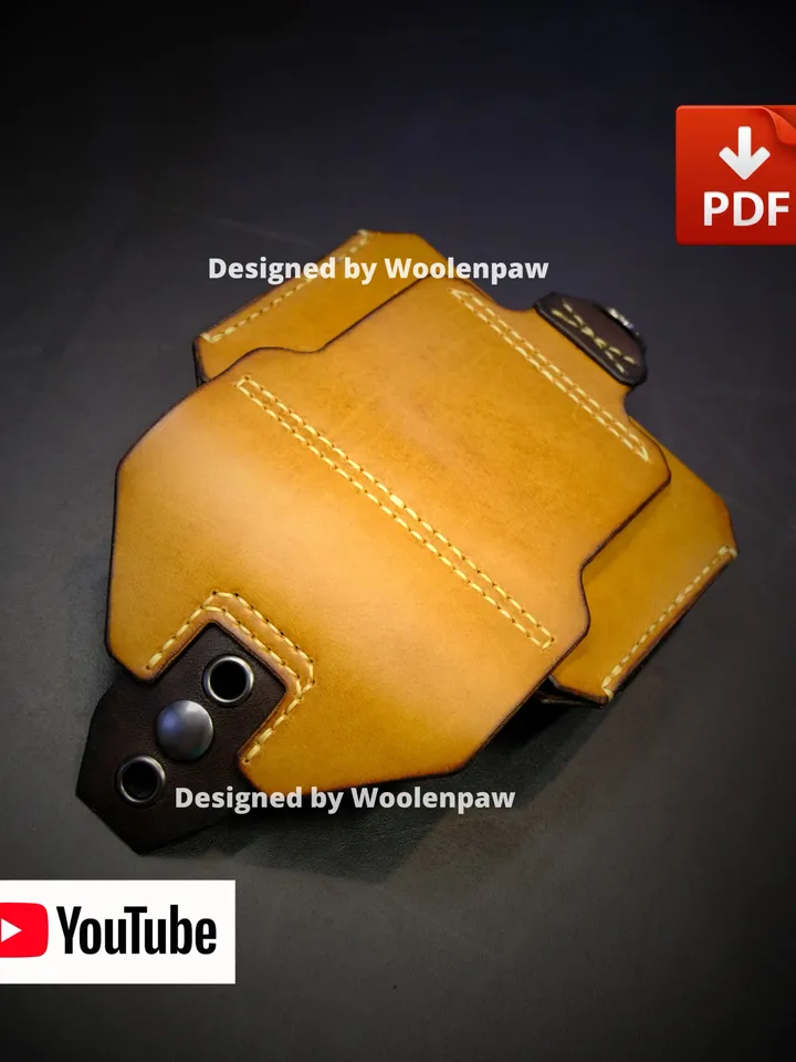 Leather pattern - EDC belt wallet / passport - wallet pattern. EDC27