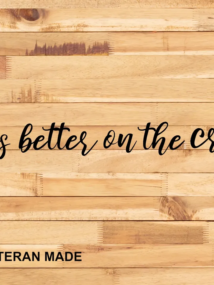 Life's better on the creek, Cursive metal words for Creek House, Creekhouse deck decor, Lake cottage porch decor