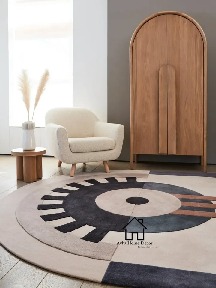 Modern Abstract Irregular Shape Colourful rugHandmade Area Rug Hand Tuft Rugs Morden Rugs for Living Room Rugs Bedroom rug Designer Area Rug