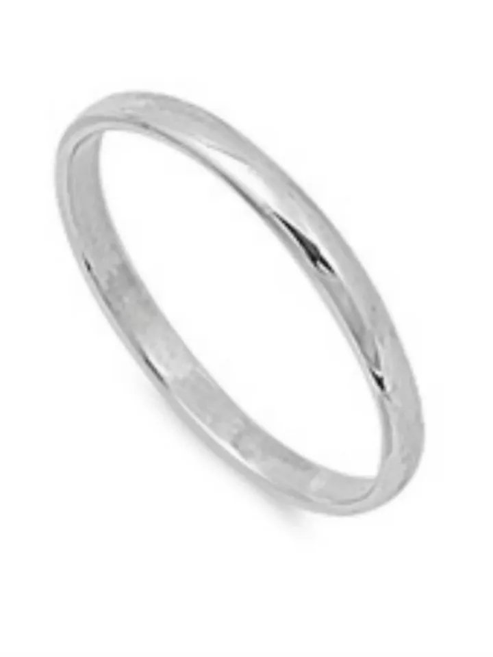 Toe Ring, Sterling Silver Toe Rings, 2mm Plain Wedding Band 925, Plain Wedding Band, Minimalist, Dainty Ring Guard