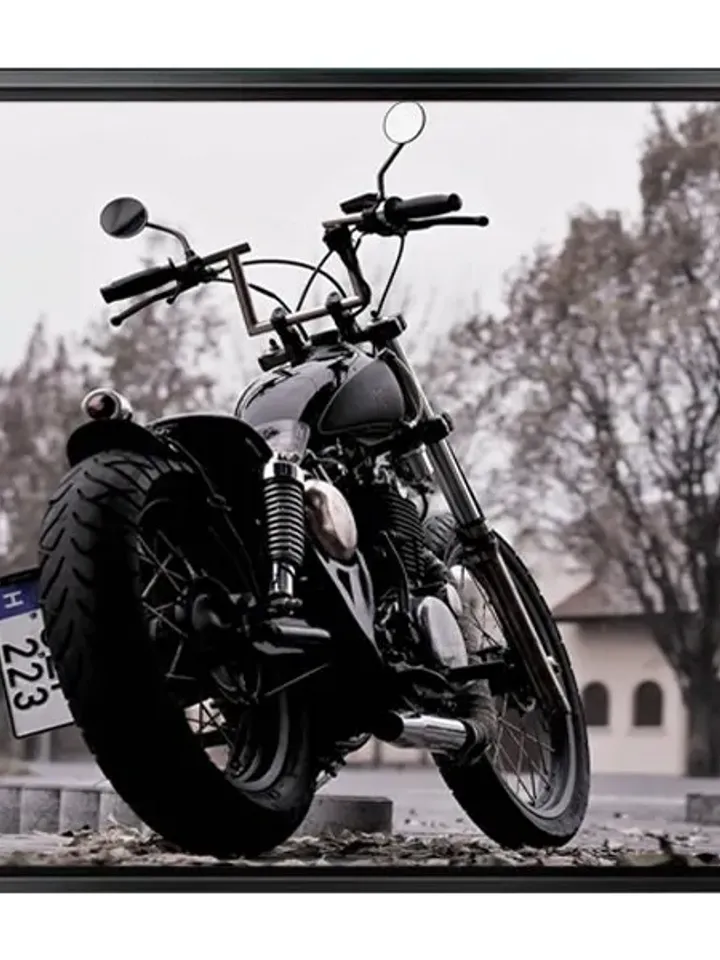 Motorbike picture Print on Canvas , Floating Frame Option, Modern Wall Art, Extra Large Canvas Wall Art