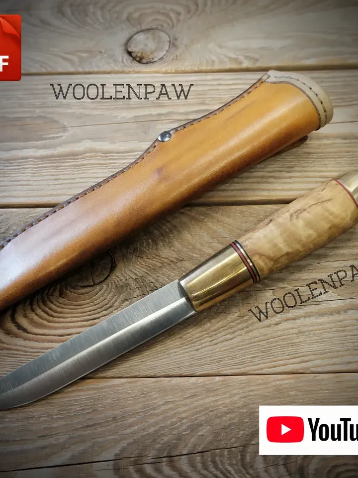 Leather pattern - knife case, knife sheath PDF. EDC20