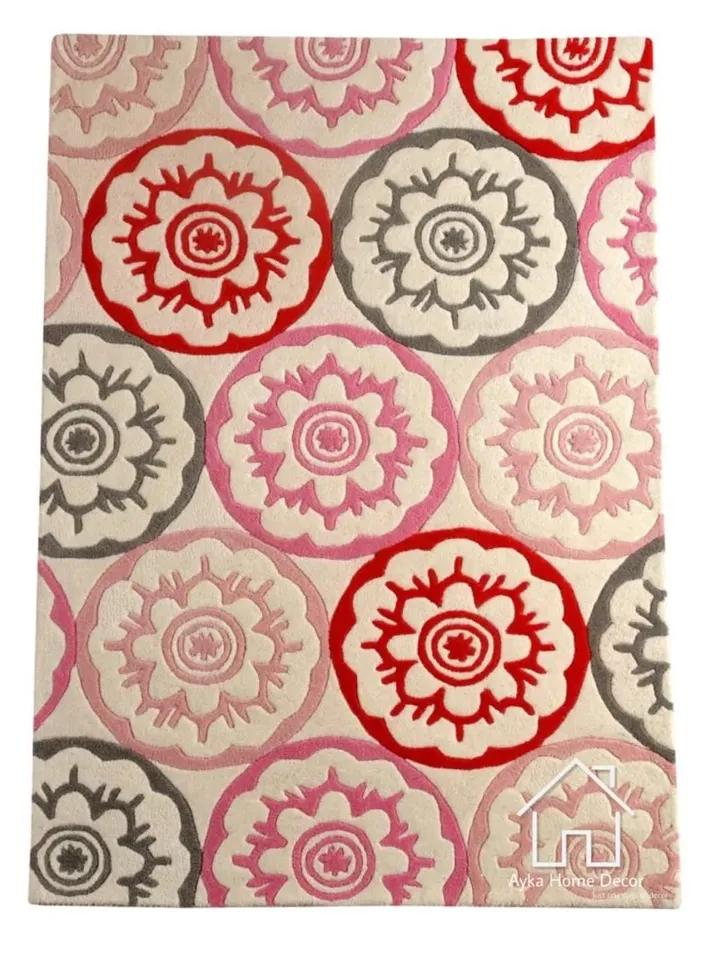 Multi Color Woolen Area Rug For Hall Kitchen Living Room Bed Room Bath Room Dining Room Kids Room Carpet / Kids Rugs / Customized Available