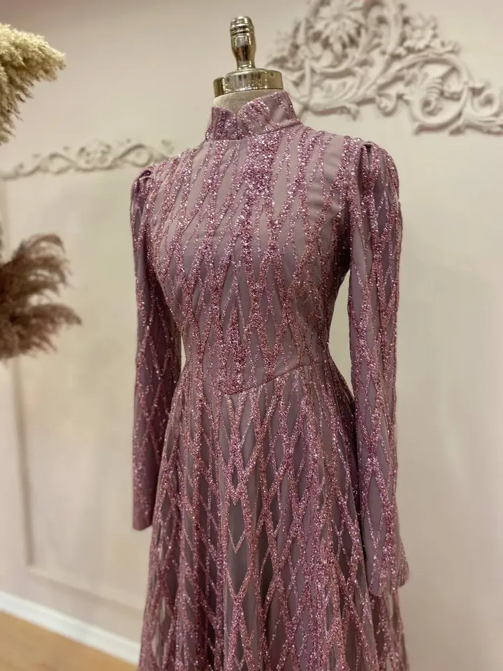 AHUNARE HIJAB - Wedding Dress, Muslim Evening Gown, Nikah, Islamic Wedding, Engagement, Bridesmaid,