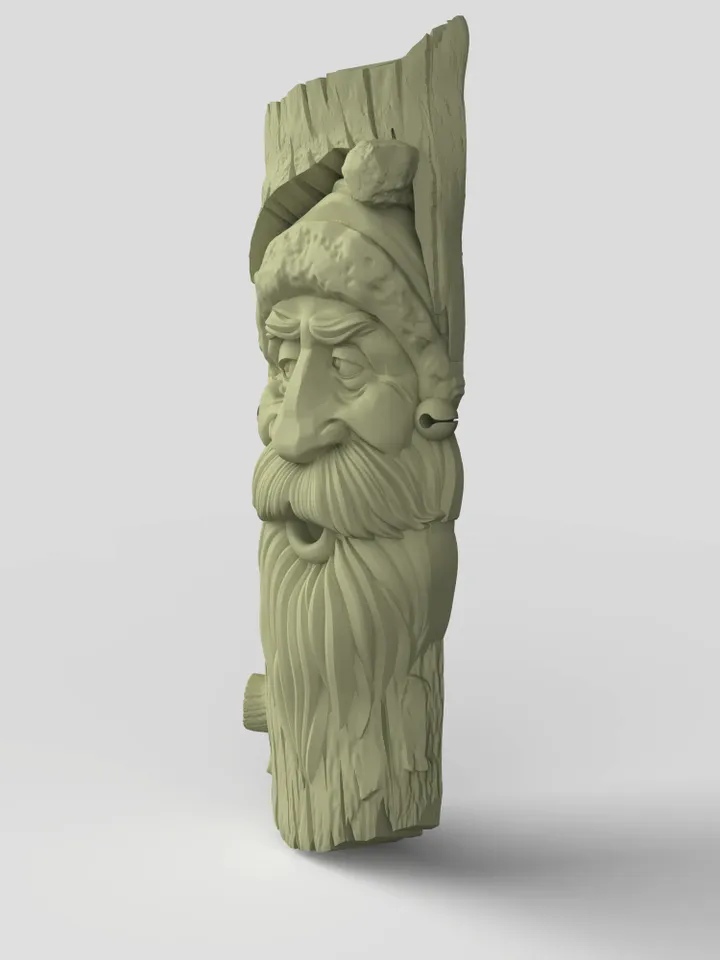 3D Model STL CNC Router file 3dprintable Santa Tree Mask
