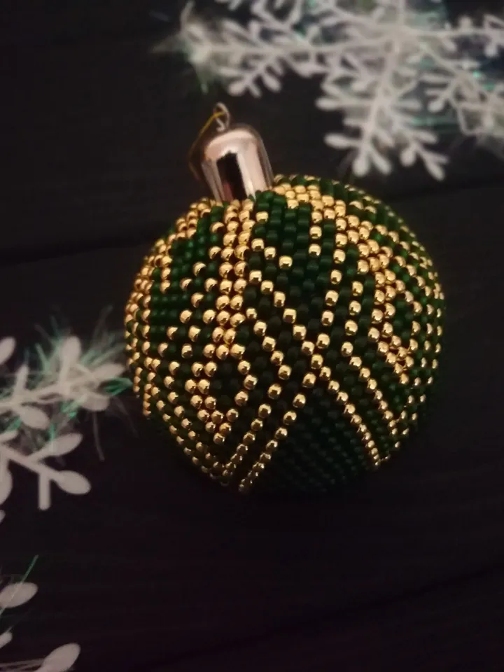 PATTERN Bead ball toy for Christmas tree , Ball toy for Christmas