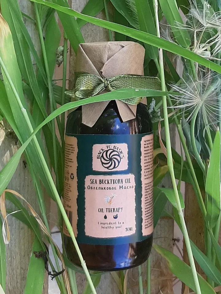Sea Buckthorn Oil, First Cold Pressed, 100% Organic, GMO Free, Gluten Free, Pure, Internal & External Use