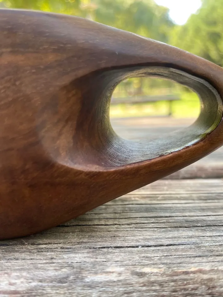 Handcarved Walnut Wood Kuksa, Wooden Coffee Mug, Scandinavian Cup, Camping Mug