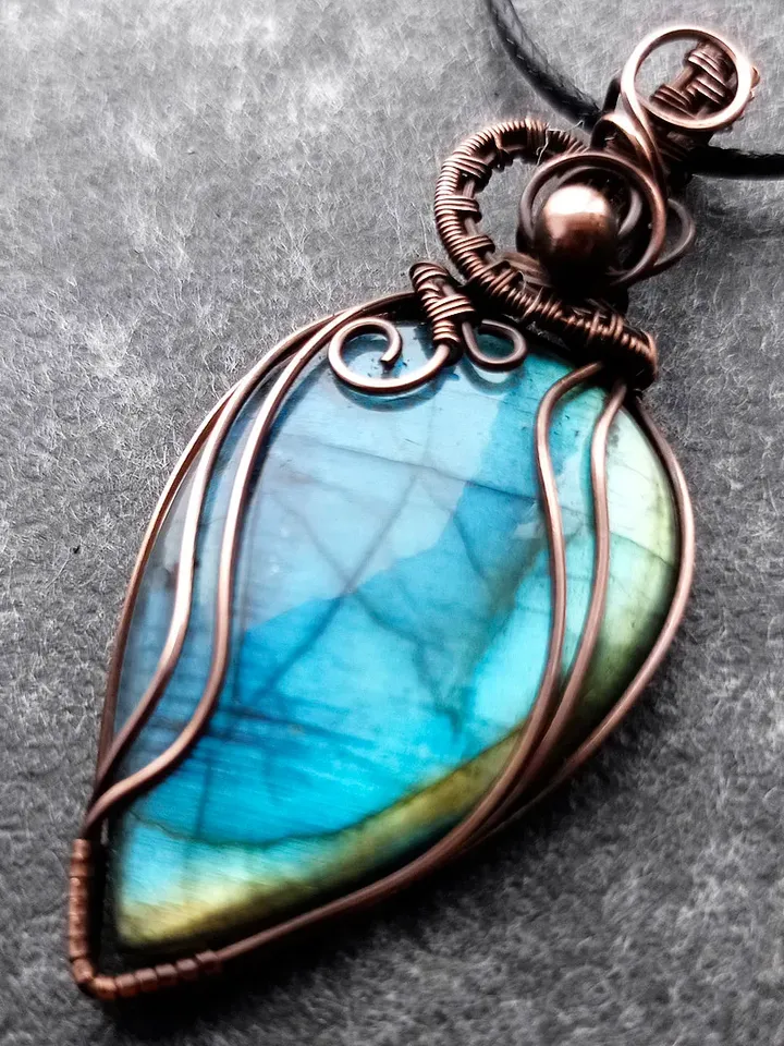 Labradorite Necklace, Blue Flash Labradorite Drop Pendant, Minimalist Jewelry, An Easter present for my sister